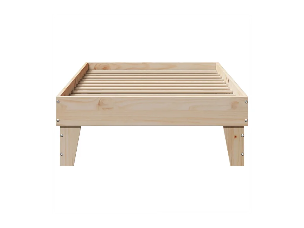 Letto per adulti | Letto singolo | Giroletto senza Materasso 100x200 cm in Legno Massello di Pino