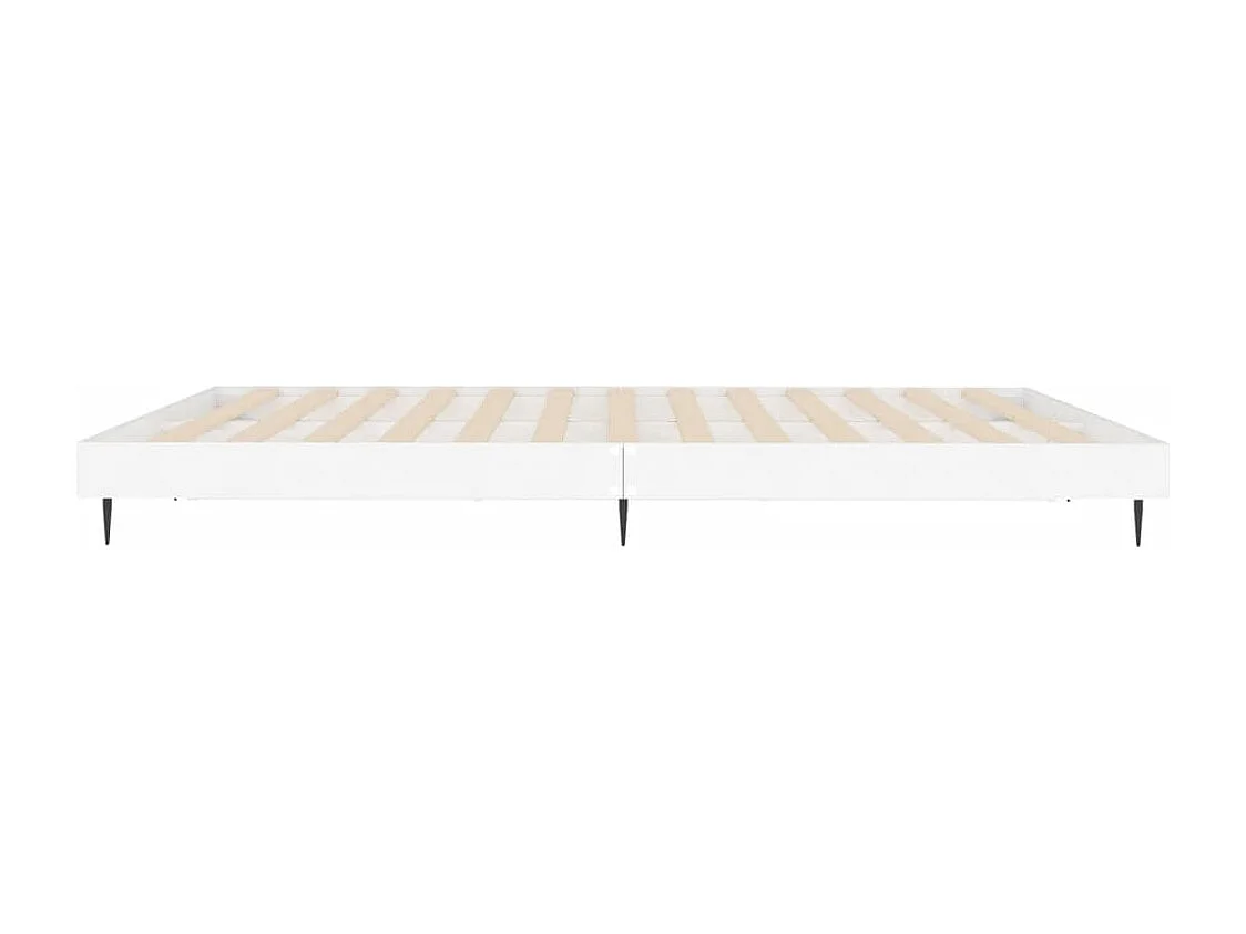 Lit double | Lit adulte | Cadre de lit blanc 200x200 cm bois d'ingénierie