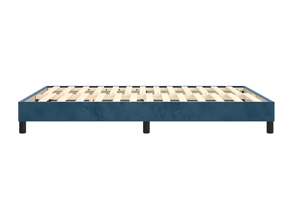 Lit double | Lit adulte | Cadre de lit bleu foncé 140x200 cm velours
