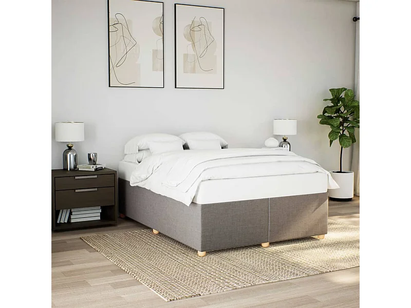 Lit double | Lit adulte | Cadre de lit taupe 160x200 cm tissu