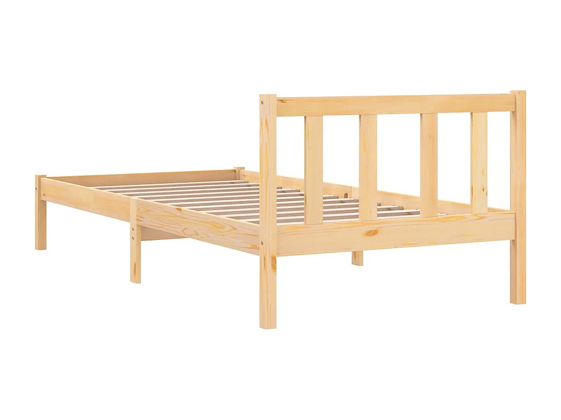 Lit simple | Lit adulte, enfant | Cadre de lit bois massif 90x190 cm