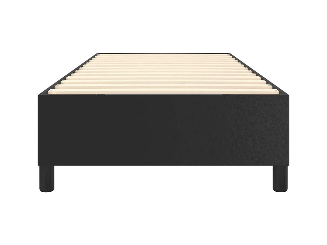 Lit simple | Lit adulte, enfant | Cadre de lit noir 90x200 cm similicuir