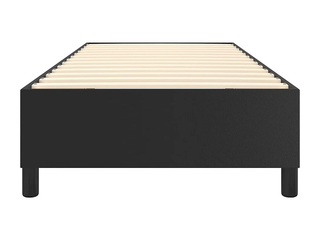 Lit simple | Lit adulte, enfant | Cadre de lit noir 90x200 cm similicuir
