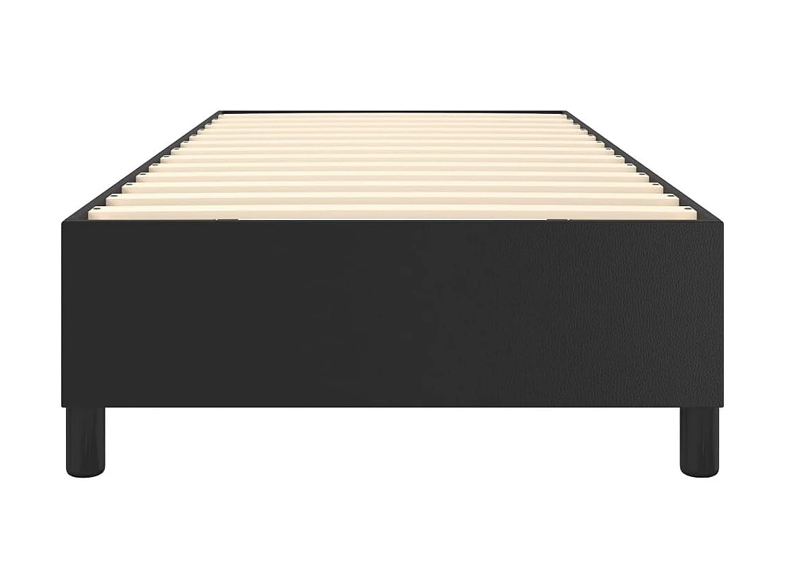 Lit simple | Lit adulte, enfant | Cadre de lit noir 90x200 cm similicuir