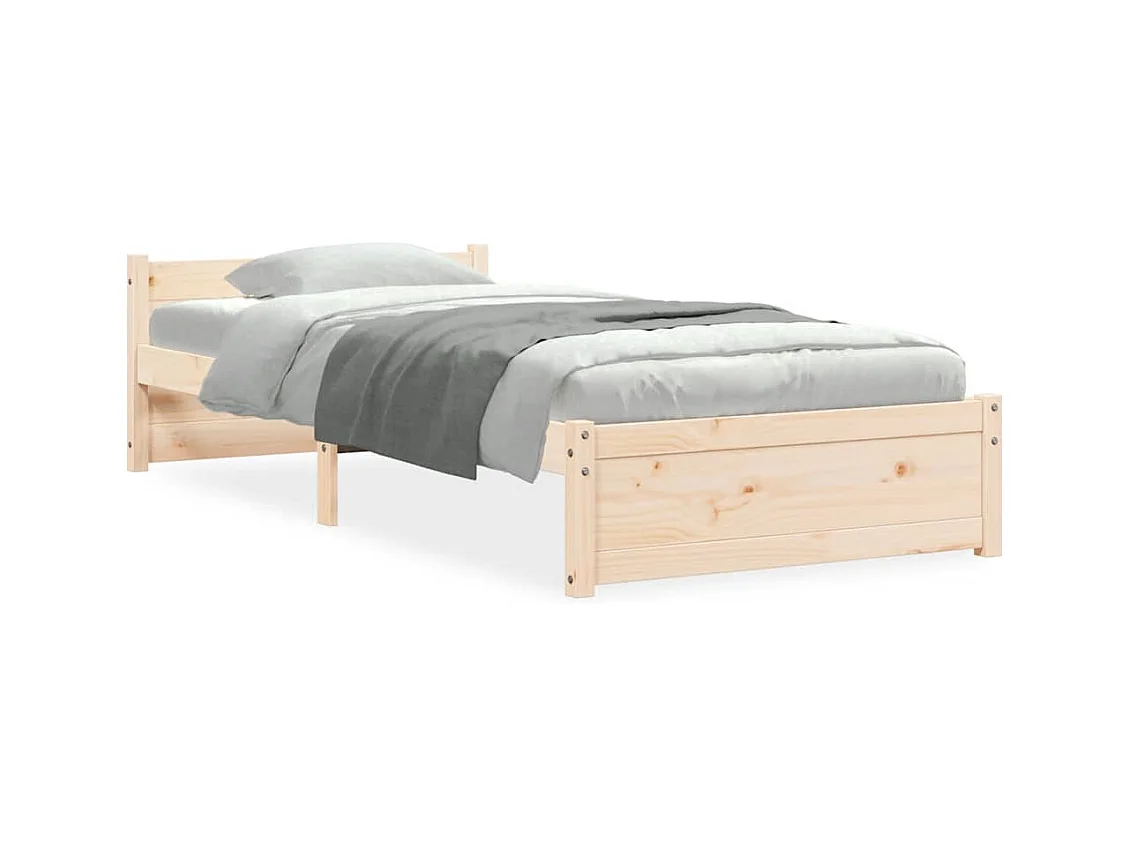 Lit simple | Lit adulte, enfant | Cadre de lit bois massif 100x200 cm