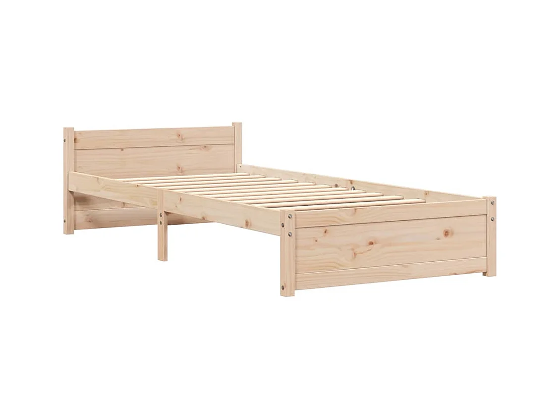 Lit simple | Lit adulte, enfant | Cadre de lit bois massif 100x200 cm