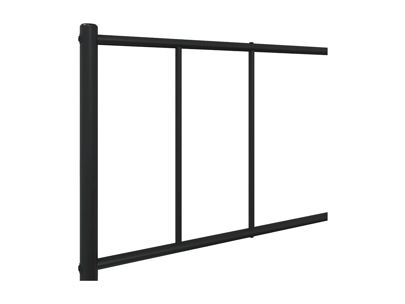 Lit simple | Lit adulte, enfant | Cadre de lit métal avec tête de lit noir 90x200 cm