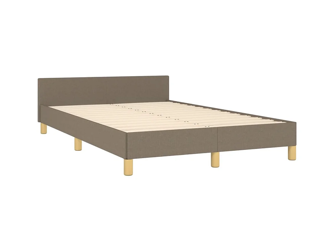 Lit simple | Lit adulte, enfant | Cadre de lit taupe 120x200 cm tissu
