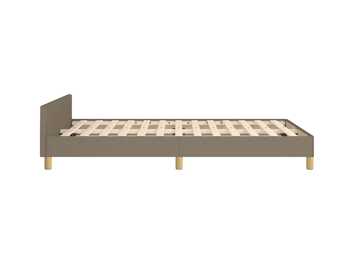 Lit simple | Lit adulte, enfant | Cadre de lit taupe 120x200 cm tissu
