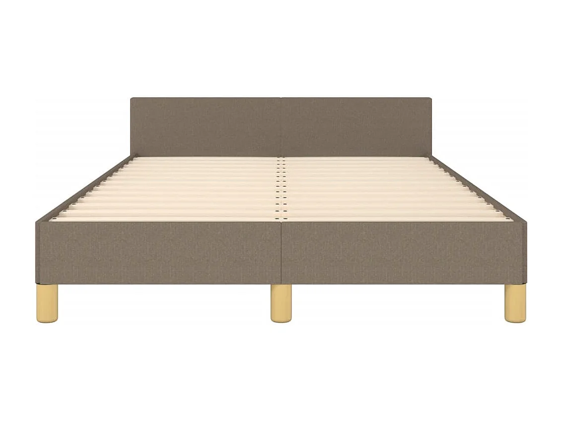 Lit simple | Lit adulte, enfant | Cadre de lit taupe 120x200 cm tissu