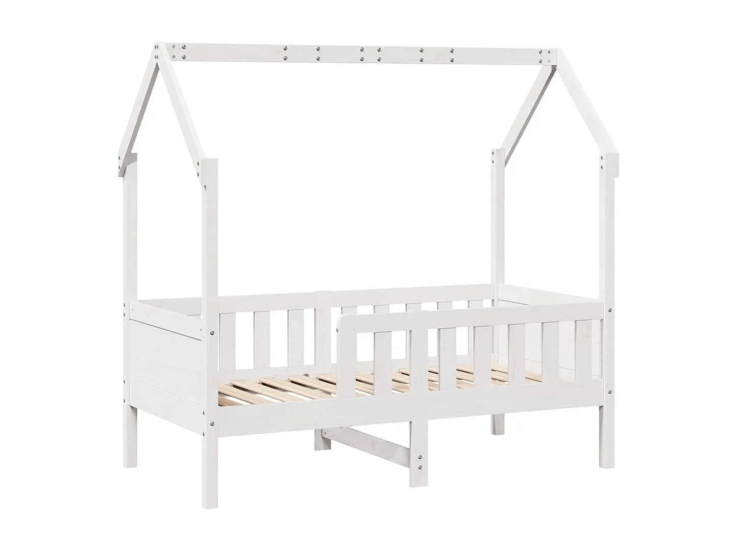 Lit simple | Lit enfant | Cadre de lit d'enfants forme de maison pin 80x160 cm