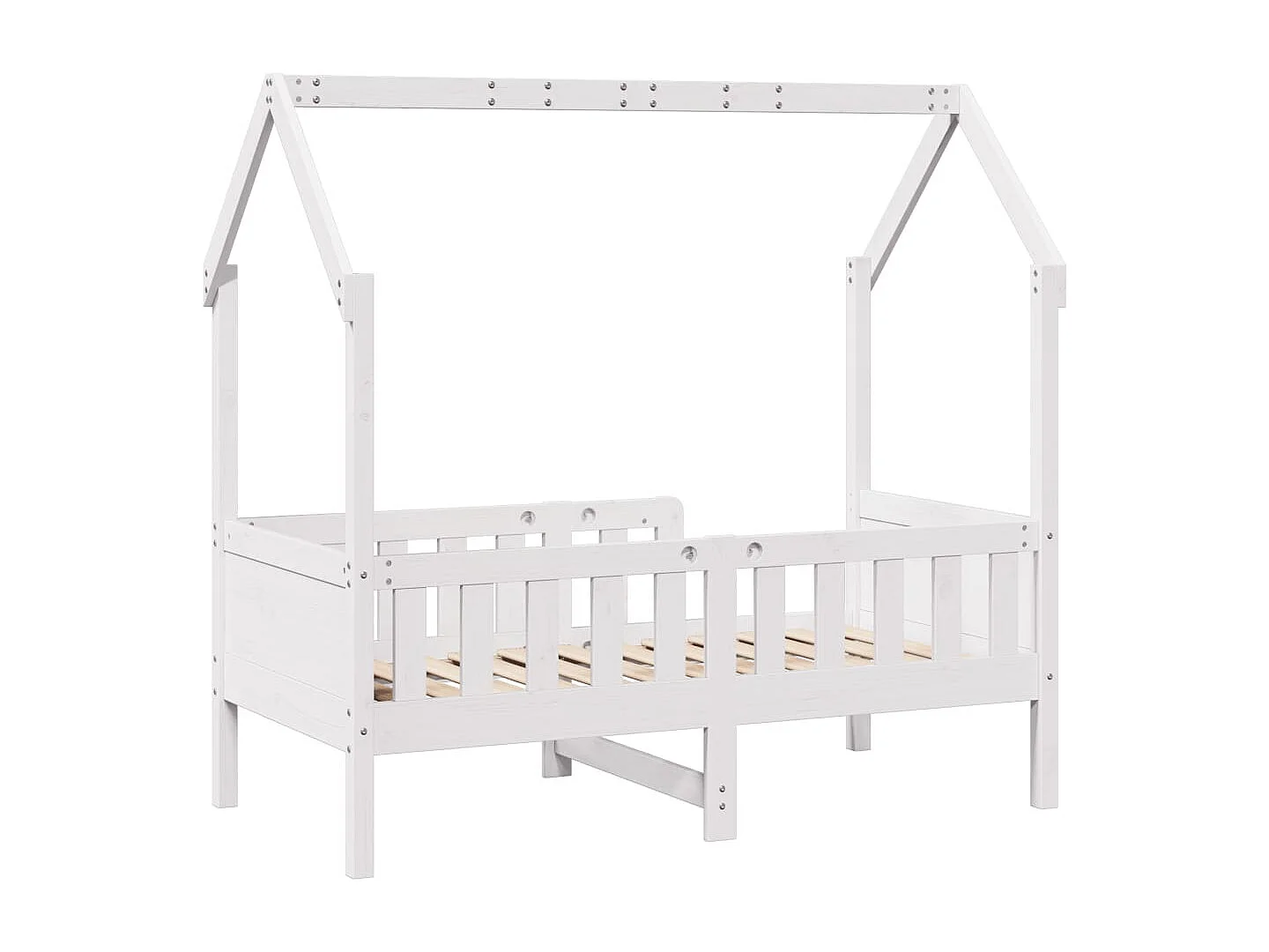 Lit simple | Lit enfant | Cadre de lit d'enfants forme de maison pin 80x160 cm