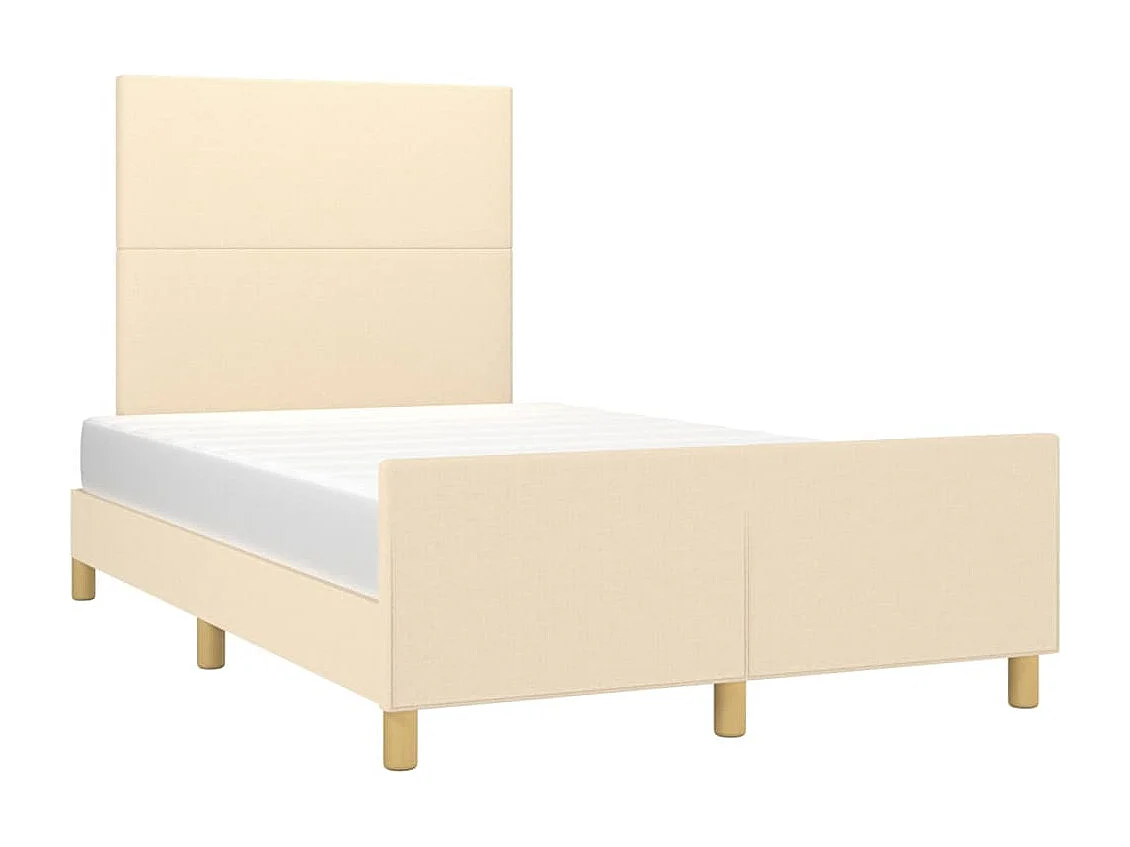 Letto per adulti | Letto singolo | Giroletto senza Materasso Crema 120x200 cm Tessuto