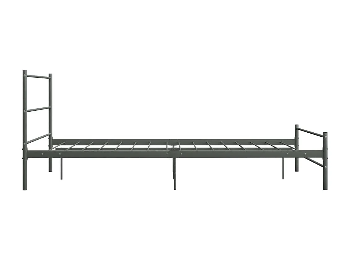 Lit simple | Lit adulte, enfant | Cadre de lit gris métal 120x200 cm