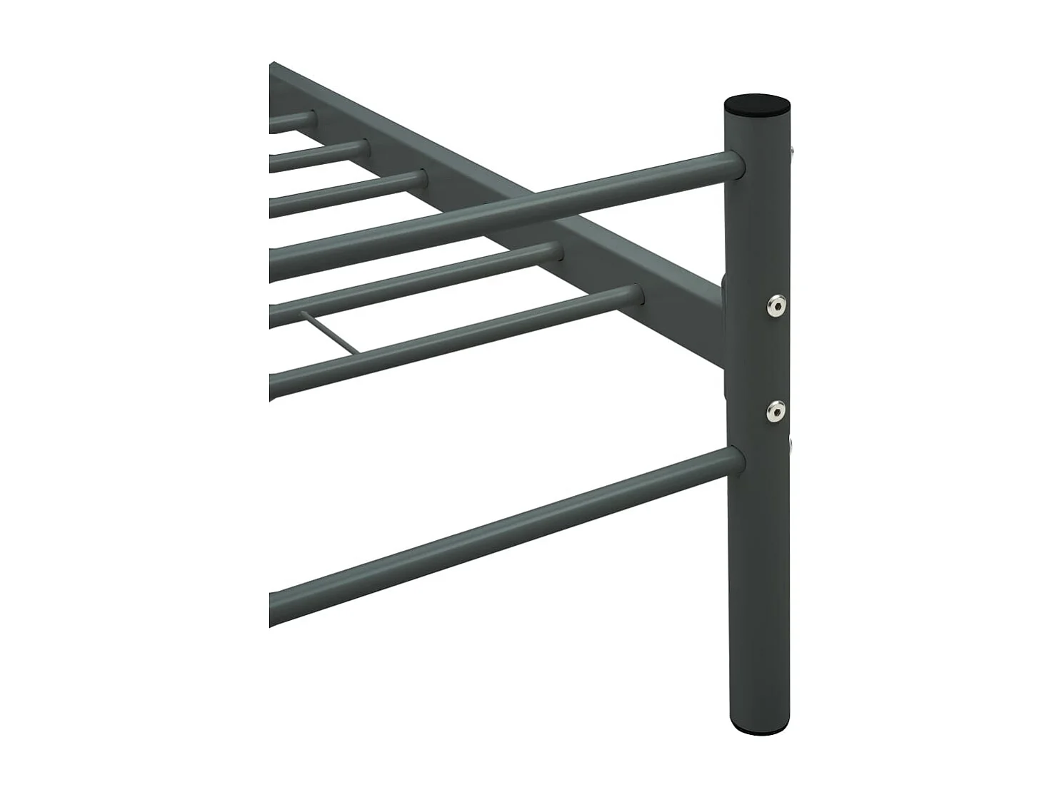 Lit simple | Lit adulte, enfant | Cadre de lit gris métal 120x200 cm