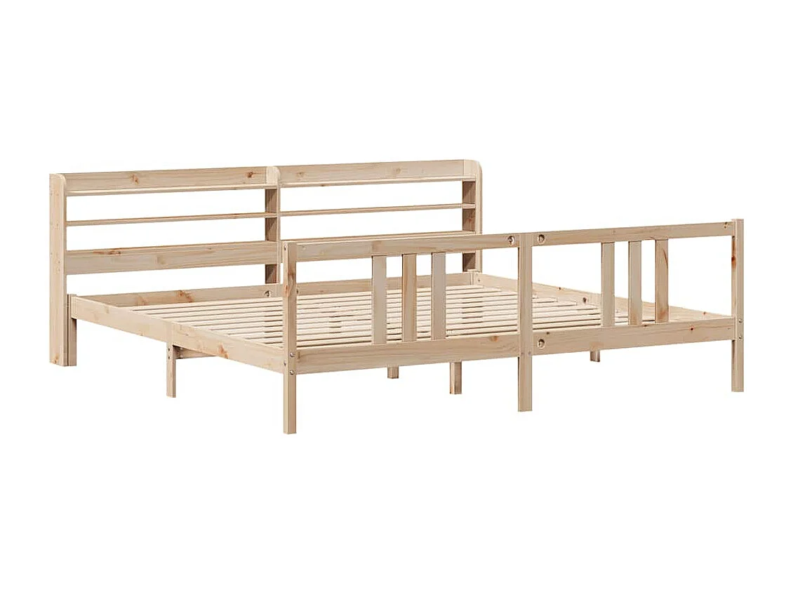 Lit double | Lit adulte | Cadre de lit avec tête de lit 200x200 cm