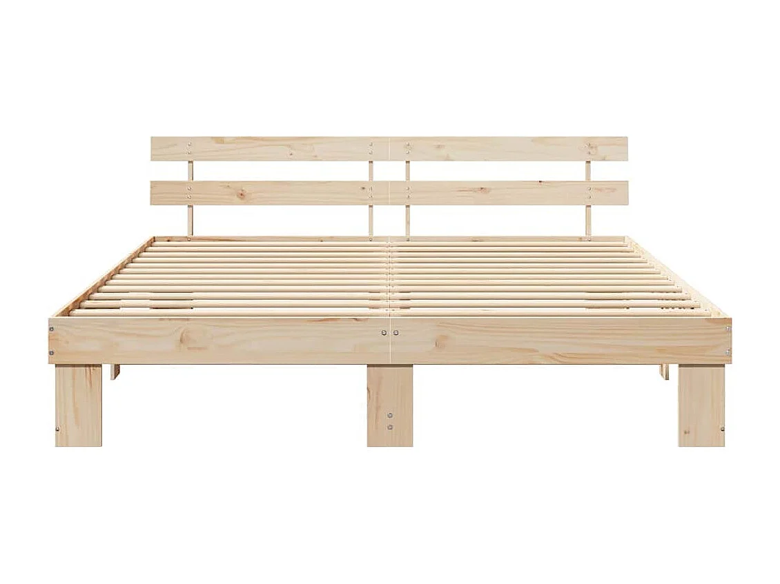 Lit double | Lit adulte | Cadre de lit Marron 180x200 cm Bois de pin massif