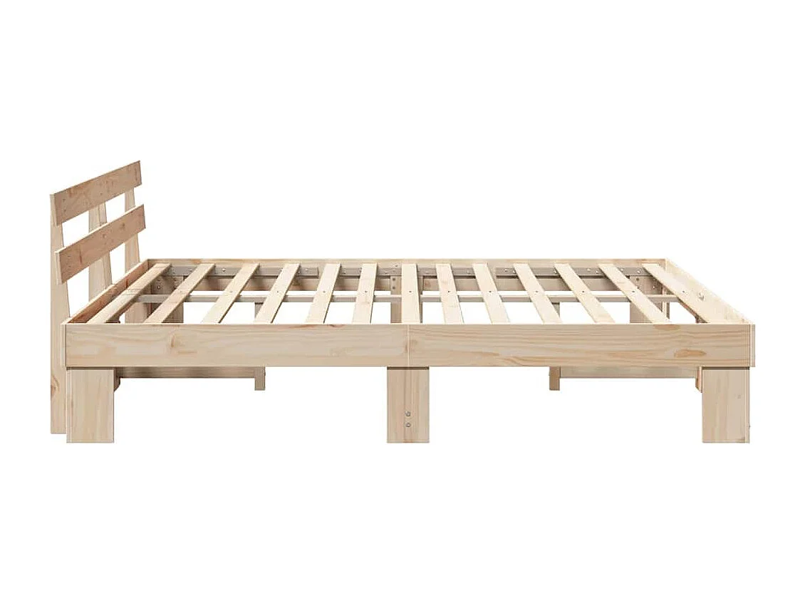 Lit double | Lit adulte | Cadre de lit Marron 180x200 cm Bois de pin massif