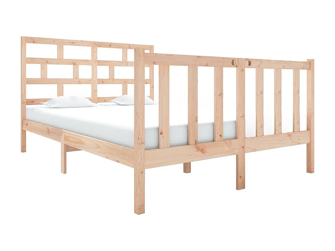 Lit simple | Lit adulte, enfant | Cadre de lit bois de pin massif 120x190 cm