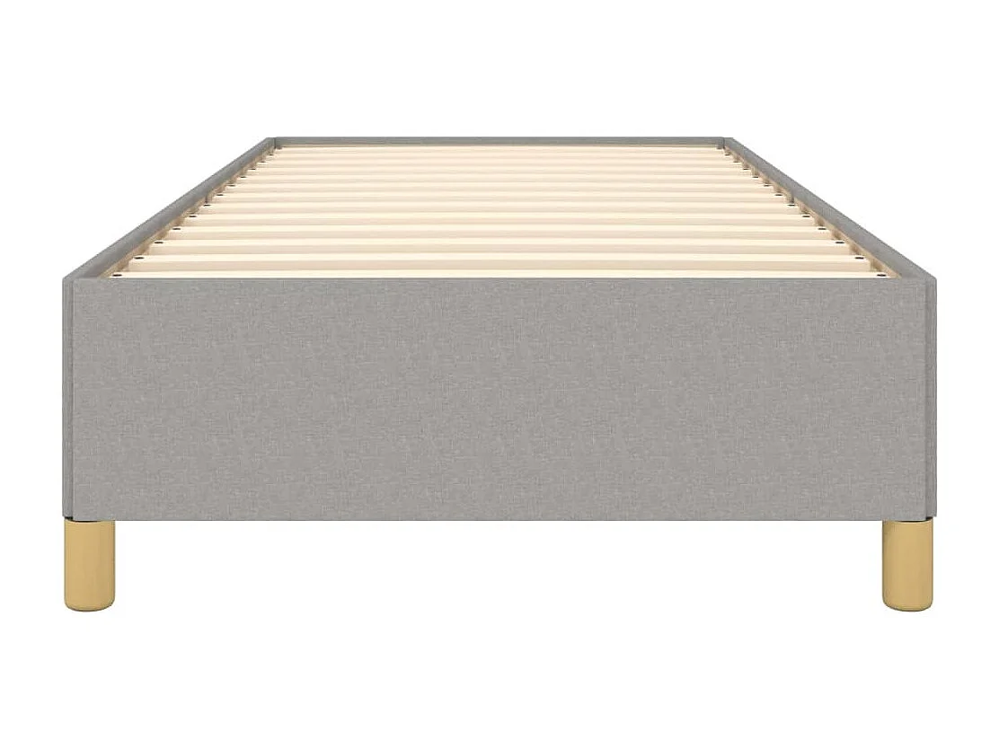 Lit simple | Lit adulte, enfant | Cadre de lit gris clair 100x200 cm tissu