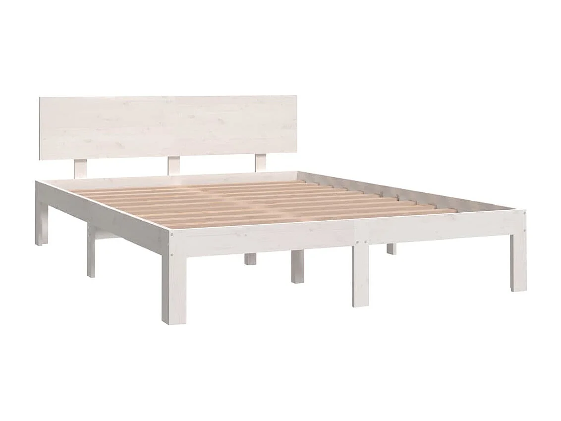 Lit double | Lit adulte | Cadre de lit blanc 150x200 cm
