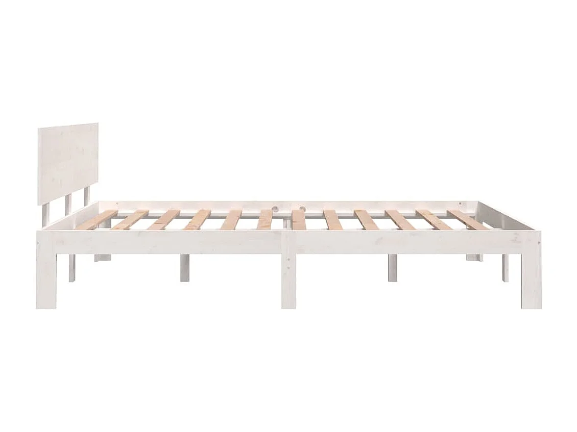 Lit double | Lit adulte | Cadre de lit blanc 150x200 cm