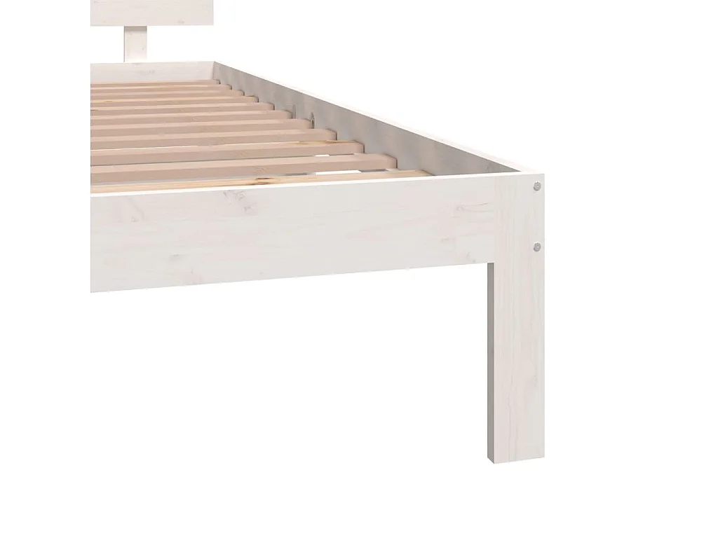 Lit double | Lit adulte | Cadre de lit blanc 150x200 cm