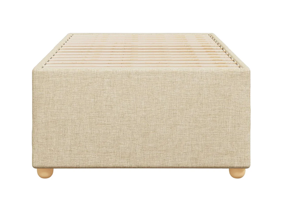 Lit simple | Lit adulte, enfant | Cadre de lit crème 100x200 cm tissu