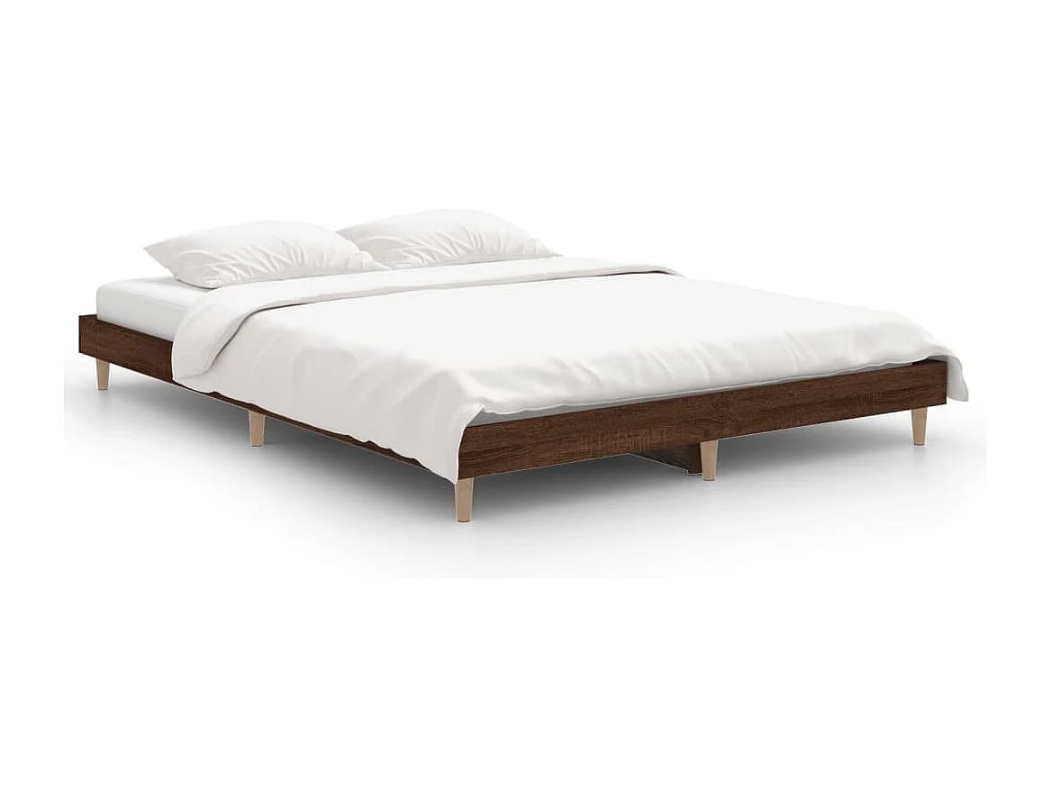 Lit double | Lit adulte | Cadre de lit chêne marron 135x190 cm
