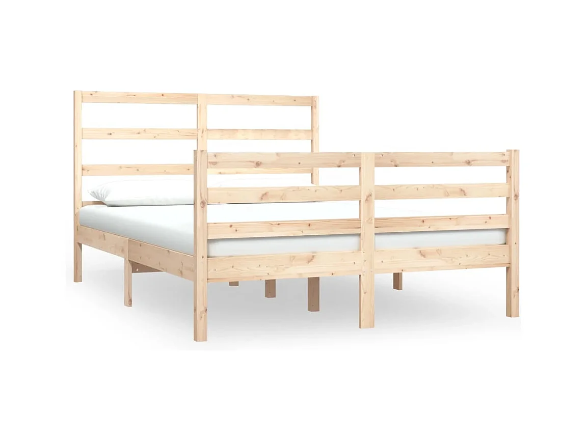 Lit double | Lit adulte | Cadre de lit bois massif de pin 135x190 cm