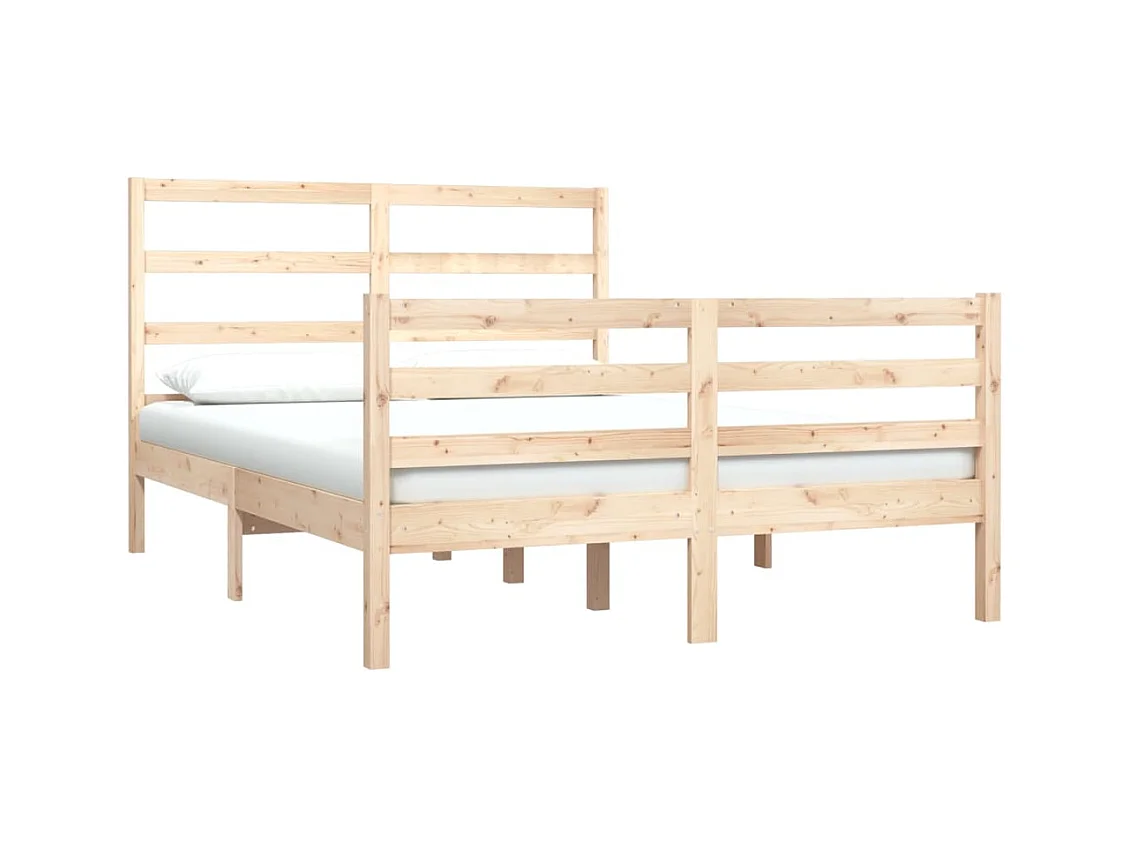 Lit double | Lit adulte | Cadre de lit bois massif de pin 135x190 cm