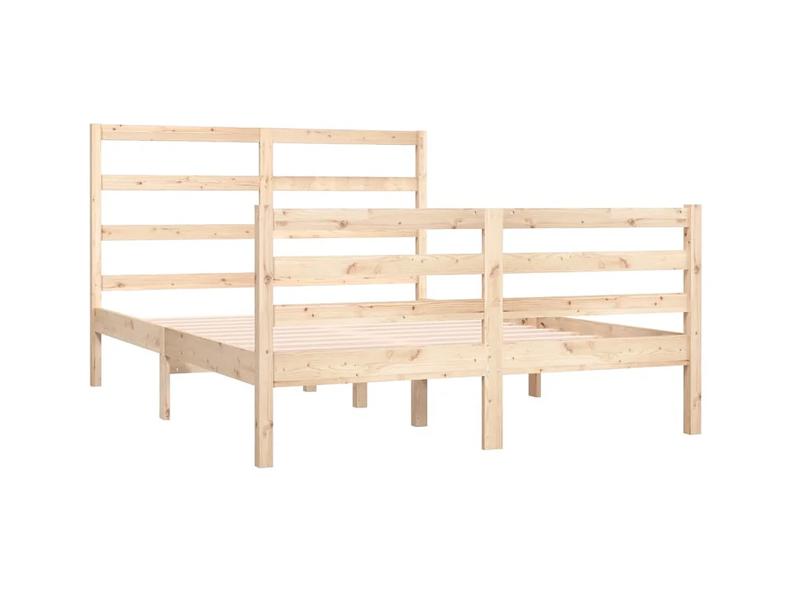 Lit double | Lit adulte | Cadre de lit bois massif de pin 135x190 cm