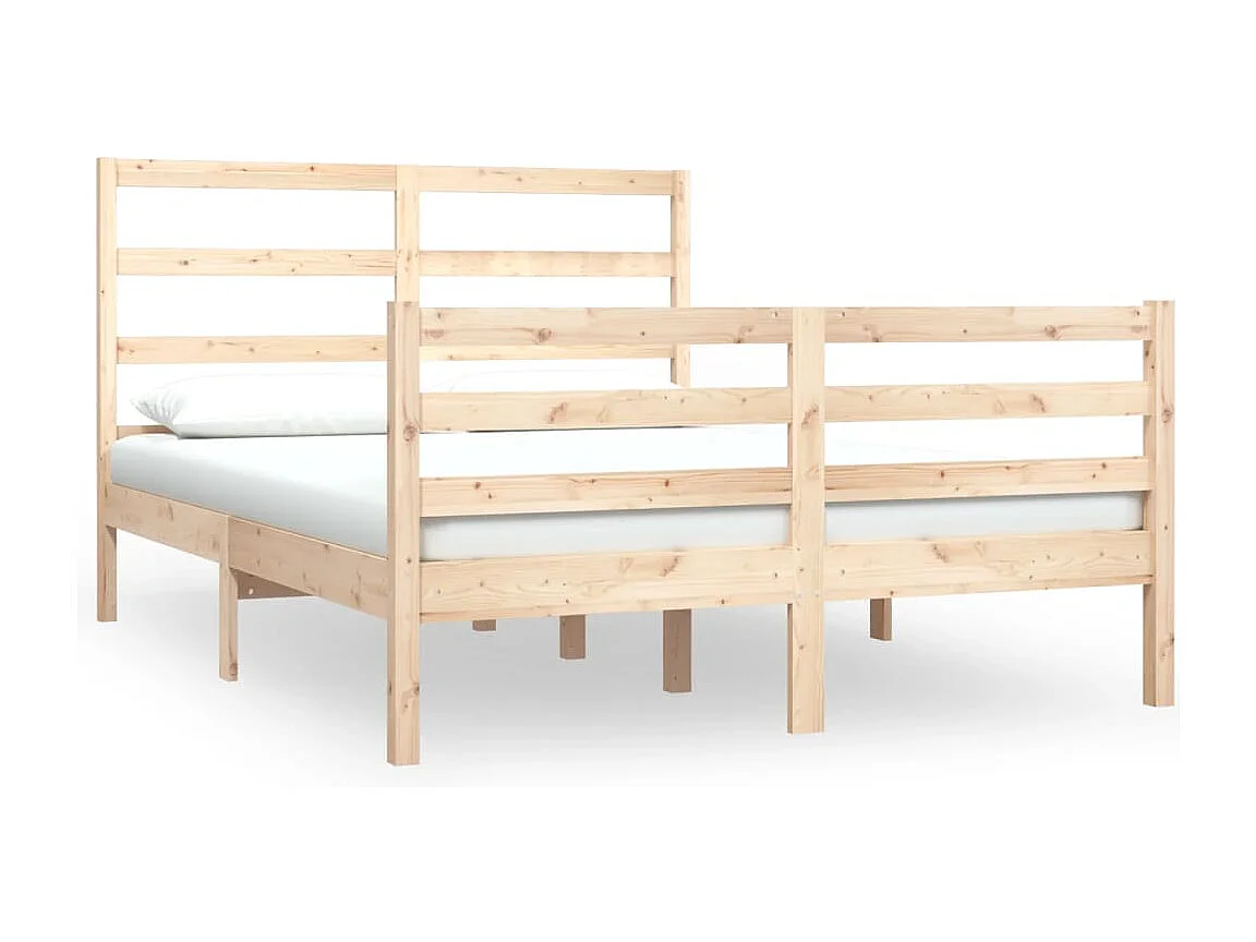 Lit double | Lit adulte | Cadre de lit bois massif de pin 135x190 cm