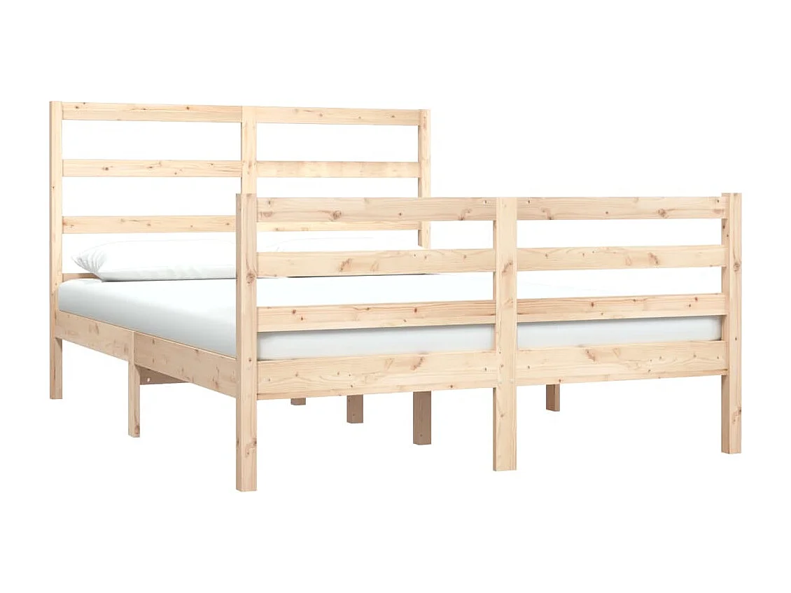 Lit double | Lit adulte | Cadre de lit bois massif de pin 135x190 cm