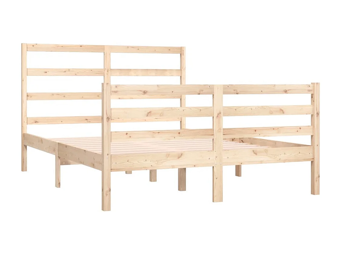 Lit double | Lit adulte | Cadre de lit bois massif de pin 135x190 cm