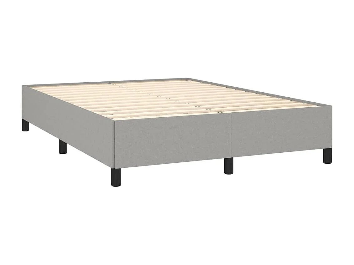 Lit double | Lit adulte | Cadre de lit gris clair 140x200 cm tissu