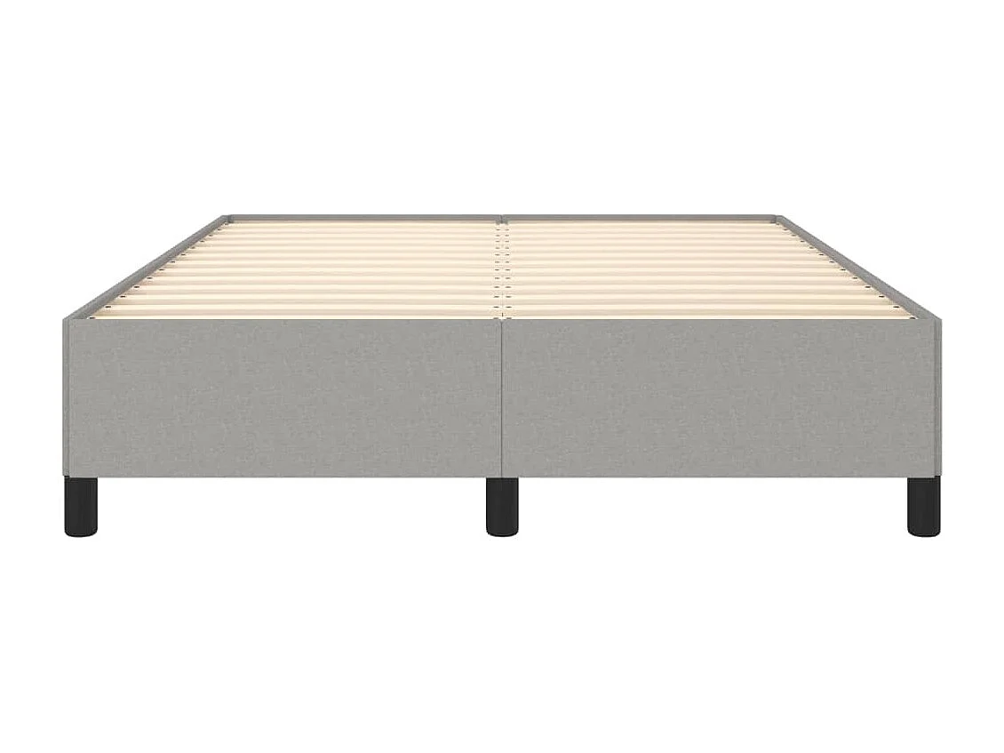 Lit double | Lit adulte | Cadre de lit gris clair 140x200 cm tissu