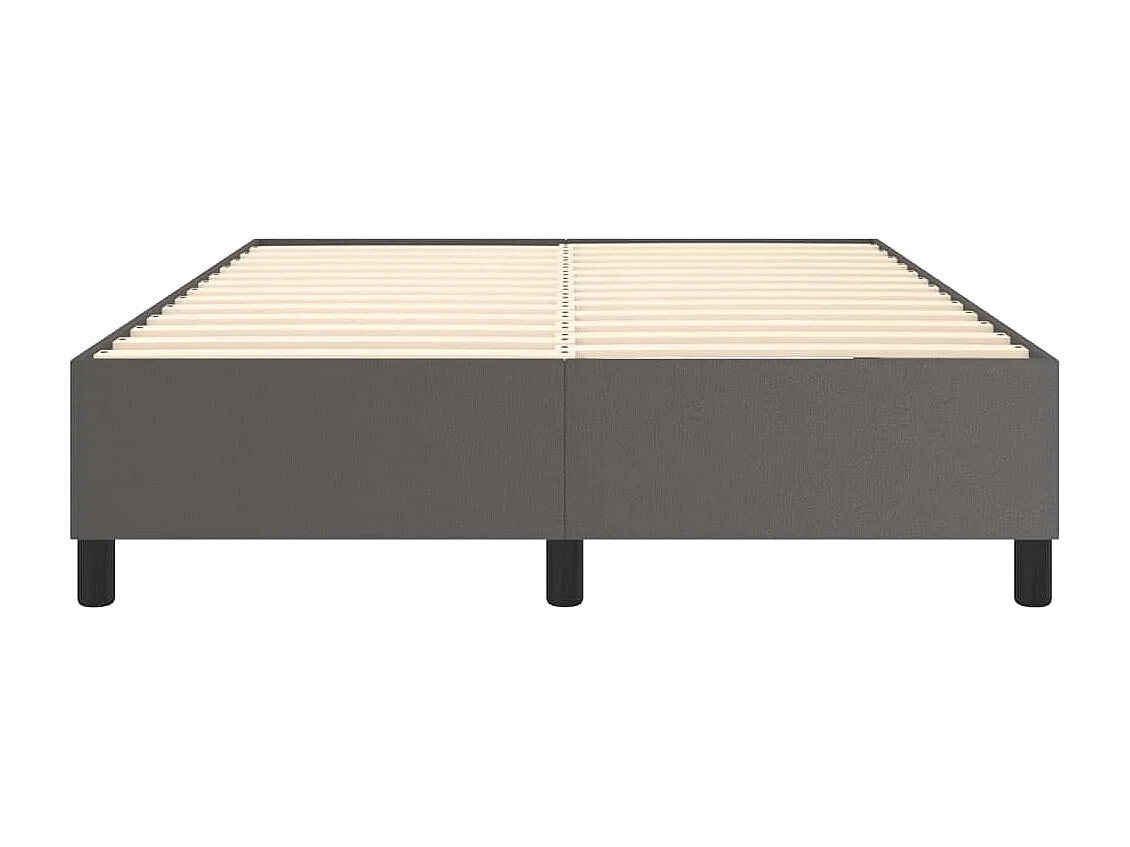 Lit double | Lit adulte | Cadre de lit gris 140x200 cm similicuir