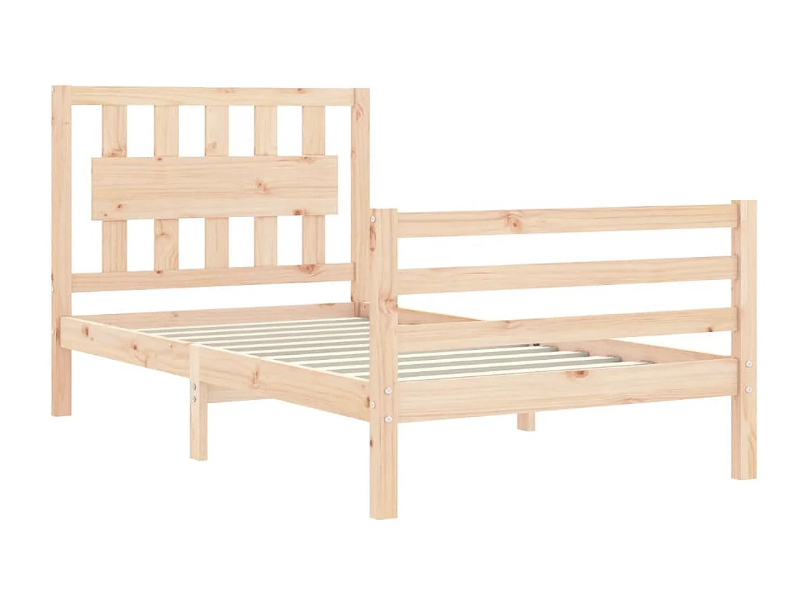 Lit simple | Lit adulte, enfant | Cadre de lit bois massif 75x190 cm