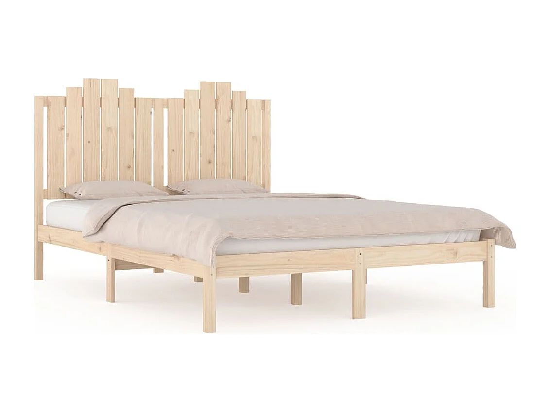 Lit double | Lit adulte | Cadre de lit Bois de pin massif 140x190 cm