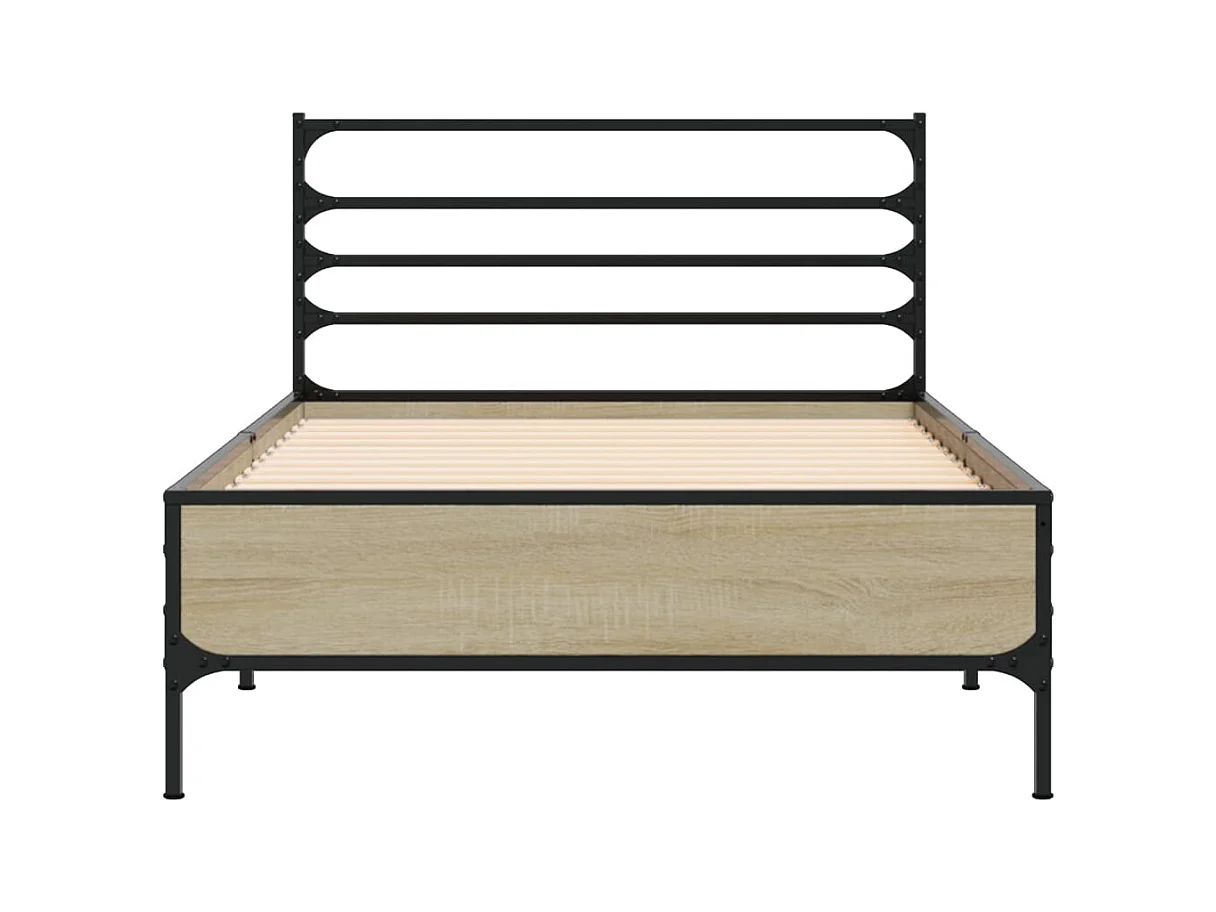 Lit simple | Lit adulte, enfant | Cadre de lit chêne sonoma 100x200 cm
