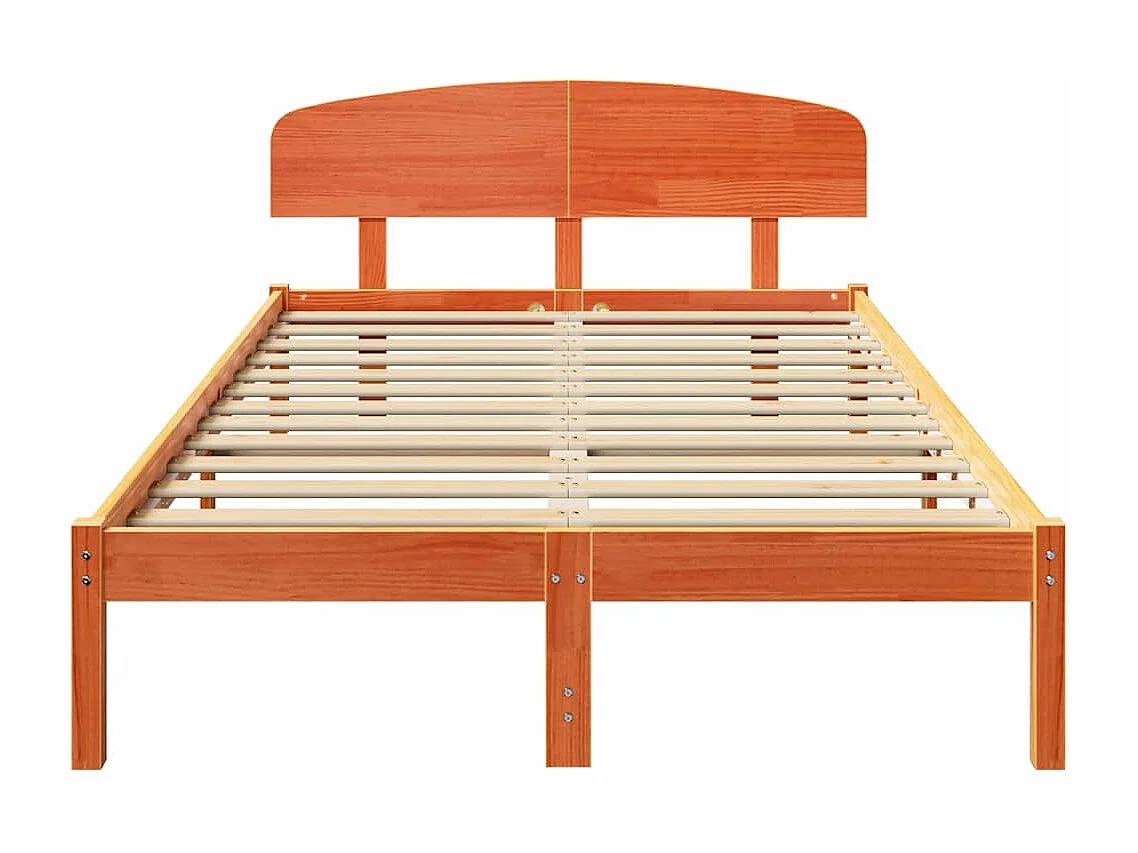 Lit simple | Lit adulte, enfant | Cadre de lit Marron 120x190 cm Bois de pin massif