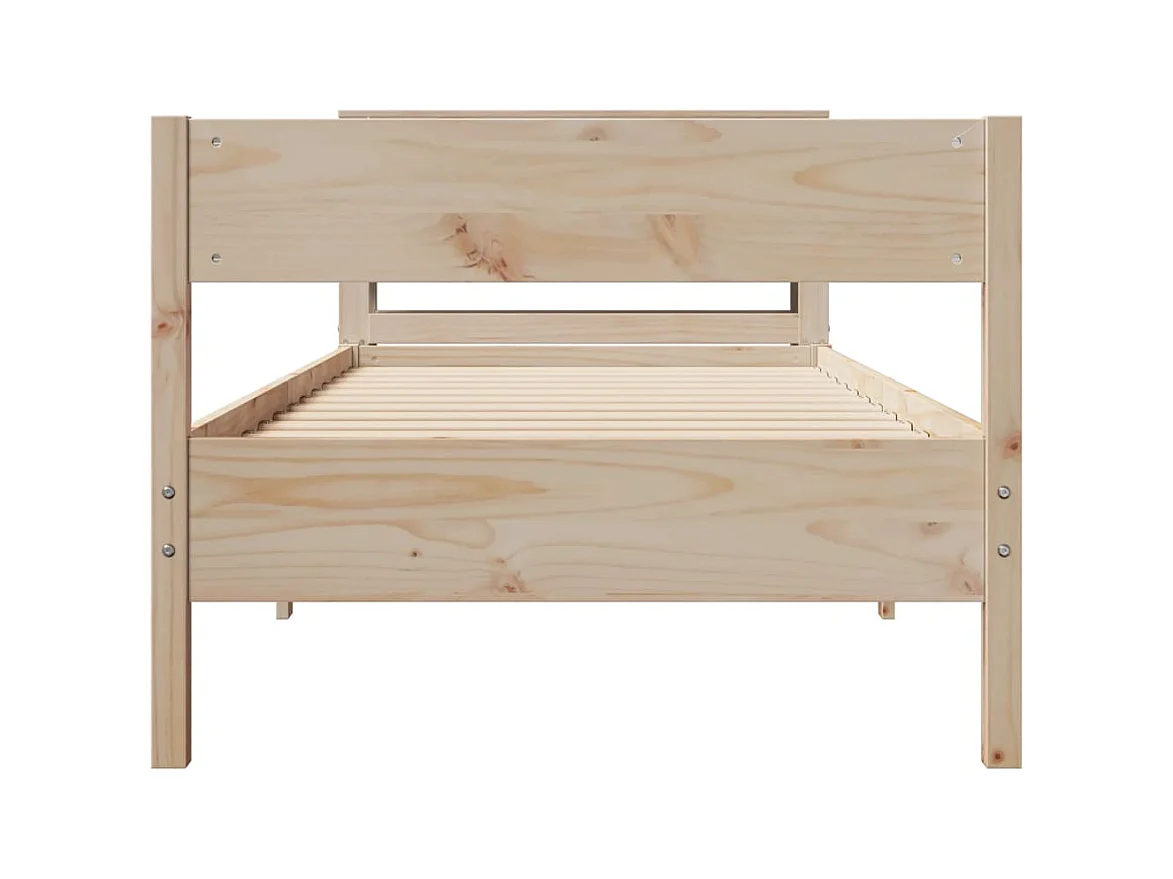 Lit simple | Lit adulte, enfant | Cadre de lit 75x190 cm bois de pin massif