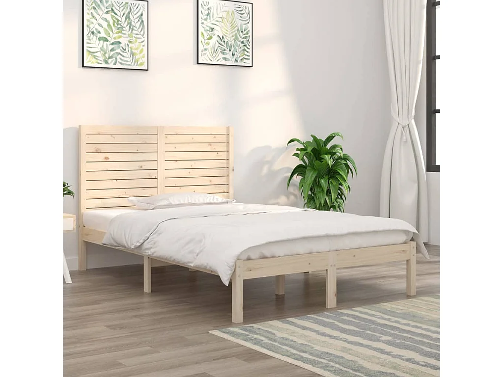 Lit double | Lit adulte | Cadre de lit 140x190 cm bois massif