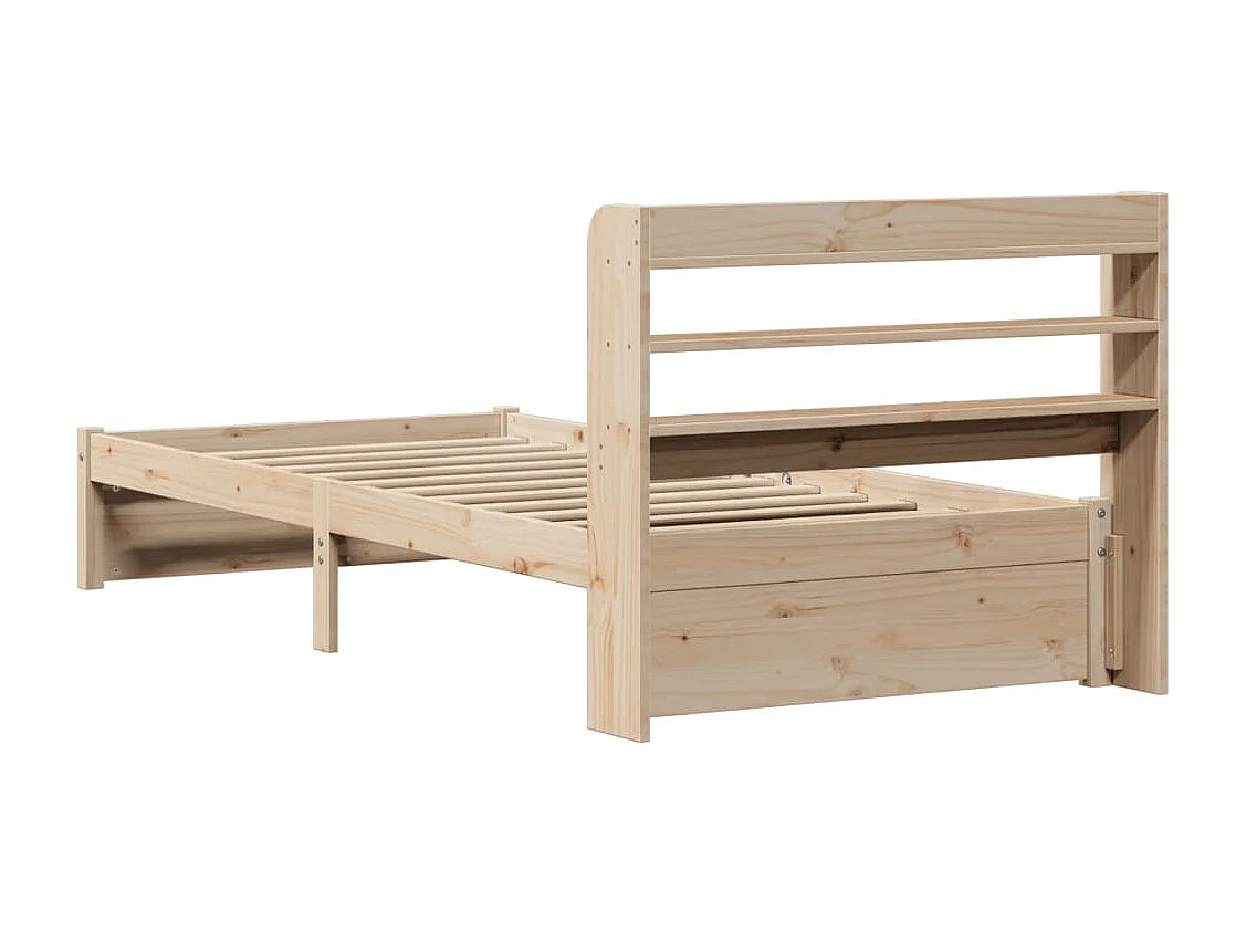 Lit simple | Lit adulte, enfant | Cadre de lit avec tête de lit 90x190 cm