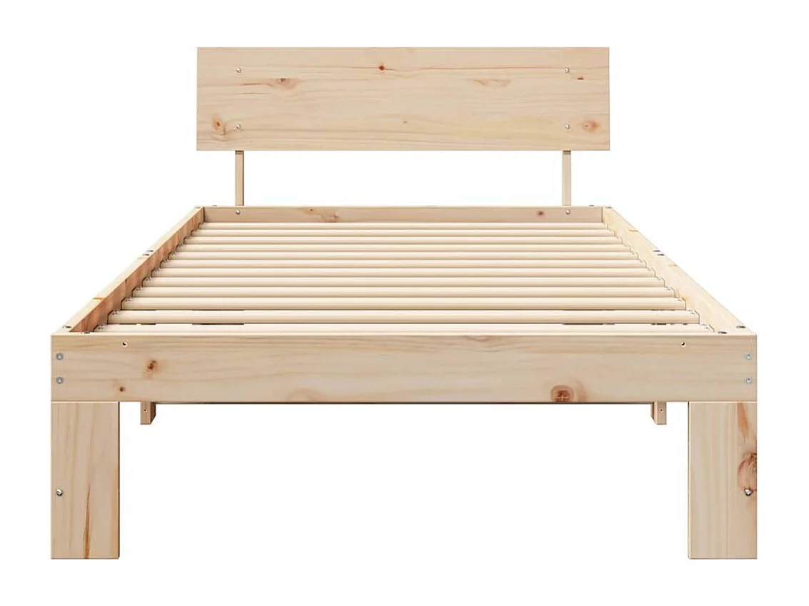 Lit simple | Lit adulte, enfant | Cadre de lit Marron 90x200 cm Bois de pin massif