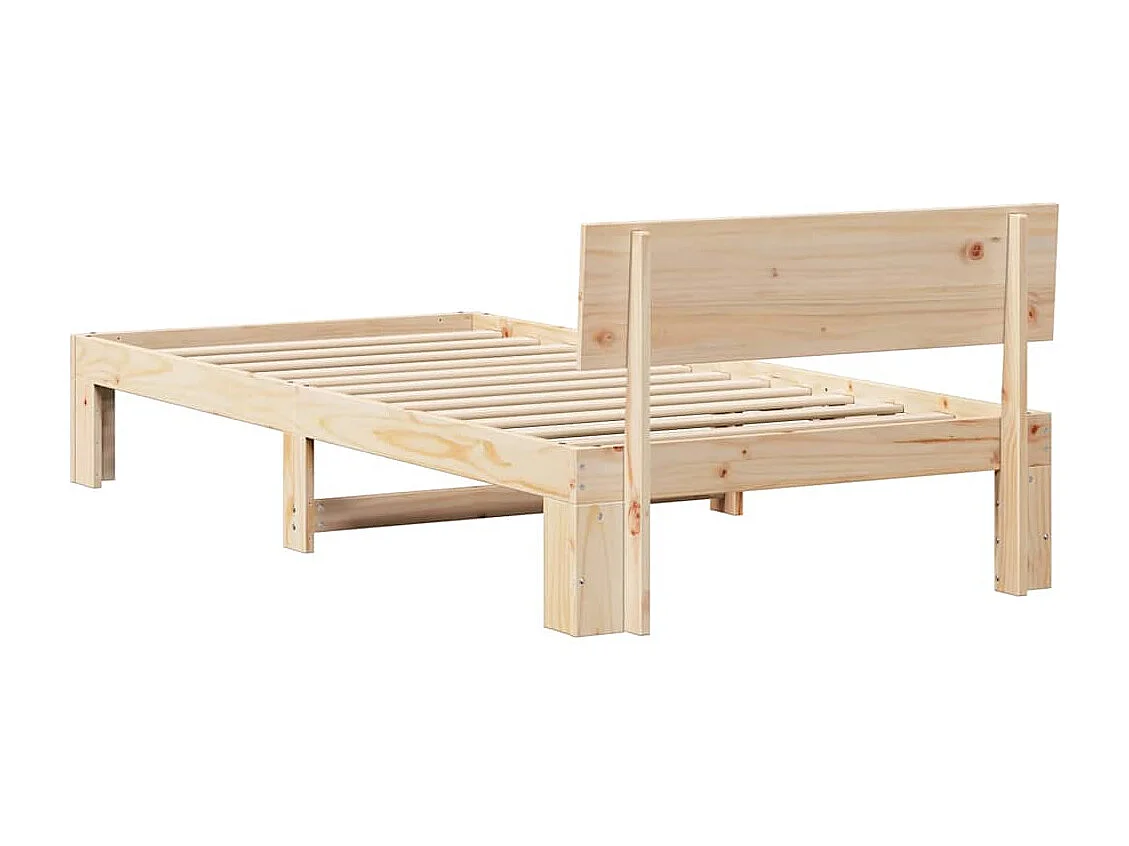 Lit simple | Lit adulte, enfant | Cadre de lit Marron 90x200 cm Bois de pin massif
