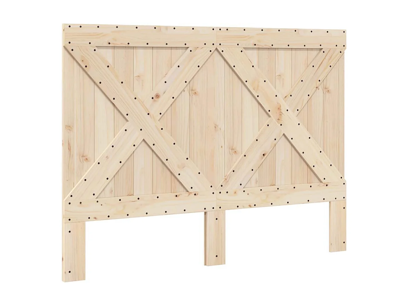 Lit double | Lit adulte | Cadre de lit avec tête de lit bois massif 140x200 cm