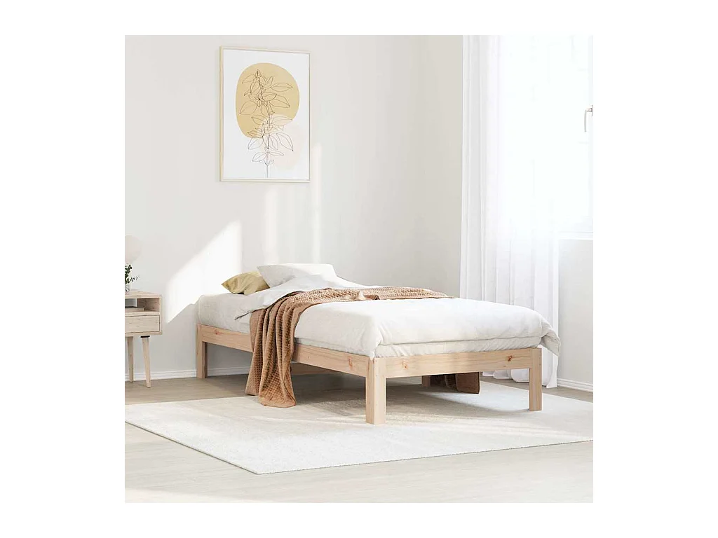 Lit simple | Lit adulte, enfant | Cadre de lit 80x200 cm bois massif de pin