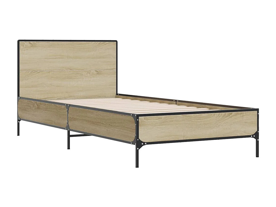Lit simple | Lit adulte, enfant | Cadre de lit chêne sonoma 90x190 cm